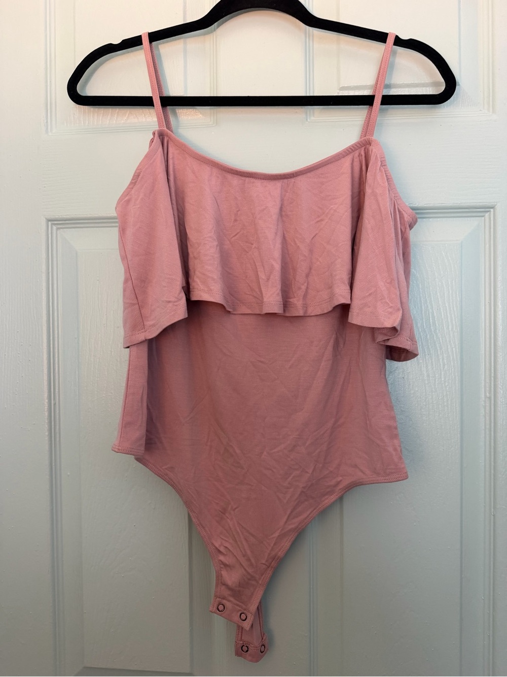Express Girls Dusty Pink Ruffle One-Piece Bodysuit